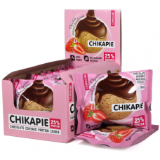 CHIKALAB Печенье глазированное с начинкой, 60г (Клубника в  шоколаде)