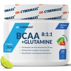 BCAA 8:1:1 + Glutamine, 220g (Лайм-Клубника)