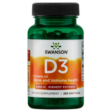Vitamin D3 5000 IU, 250 softgels